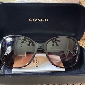 Coach  Tortoise Sunglasses with Gradient Lenses